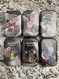 Pokemon Black Bolt and White Flare MINI TINS Lot of 6 (sealed) - Image 1