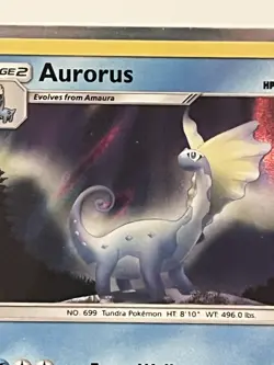 Aurorus - 28/131 - Forbidden Light Holo Rare Pokemon TCG Sun Moon - Excellent - Image 2
