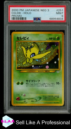 CELEBI-HOLO PROMO POKEMON JAPANESE NEO 3 PROMO 2000 251 PSA 9 - Image 1