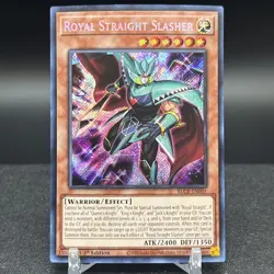 Royal Straight Slasher BLCR-EN001 1st Edition Secret Rare Yugioh Card - Image 1
