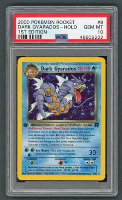 Pokemon Cards - PSA 10 1st Edition Dark Gyarados 8/82 - Team Rocket - GEM MT - Image 1