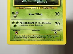 Ivysaur 30/102 (MP) Uncommon Base Set Unlimited 1996 WOTC Pokemon Card - Image 5