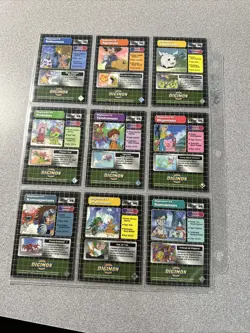 1999 Digimon Animated Series 1 Trading Card Complete Set of 34 NM - Image 4