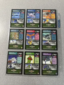 1999 Digimon Animated Series 1 Trading Card Complete Set of 34 NM - Image 5