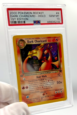 Pokemon Cards - PSA 10 1st Edition Dark Charizard 4/82 Team Rocket SWIRL GEM MT - Image 4