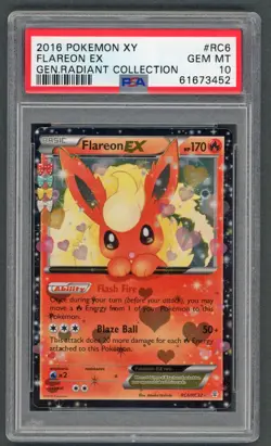 Pokemon Cards - PSA 10 Flareon EX RC6/RC32 - Gen Radiant Collection - GEM MT - Image 1