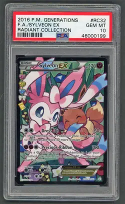 Pokemon Cards - PSA 10 Sylveon EX RC32/RC32 - Radiant Collection FA Generations - Image 1
