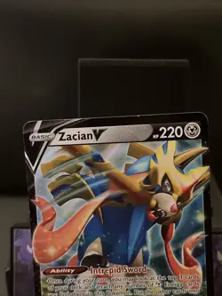 Pokemon Card Zacian V SWSH018 Black Star Promo Half Art Light Play - Image 5