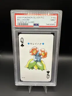 2000 Pokemon Playing Card Silver Set Bellossom Queen of Clubs #182 PSA 9 - Image 1