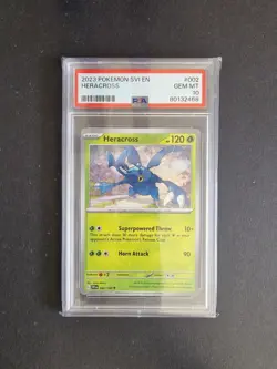 PSA 10 002/198 Heracross Scarlet & Violet Base Set Pokemon Trading Card Game TCG - Image 1