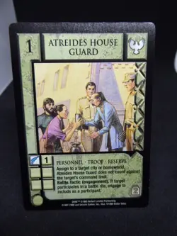 JUDGE OF THE CHANGE :DUNE CCG CARD- ATREIDES HOUSE GUARD -1997-1998 - Image 1
