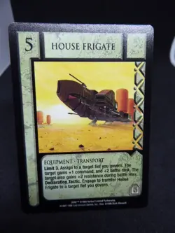 JUDGE OF THE CHANGE :DUNE CCG CARD- HOUSE FRIGATE -1997-1998 - Image 1