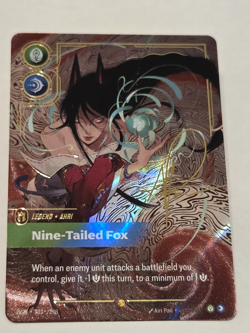 2025 League of Legends Riftbound English TCG Card Ahri OGN·303*/298 Signature NM - Image 1