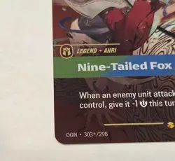 2025 League of Legends Riftbound English TCG Card Ahri OGN·303*/298 Signature NM - Image 5