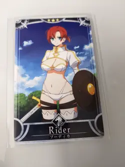 FGO Fate Grand Order Arcade Rider Boudica 1st Ascension Mint Card - Image 1