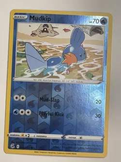 Pokemon TCG Card Mudkip Fusion Strike Reverse Holo 062/264 Near Mint - Image 1