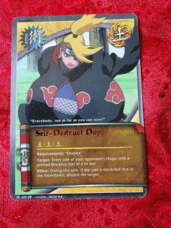Naruto Collectible Card: Self-Destruct Doppelganger 499 Foil Text 1st Edition - Image 1