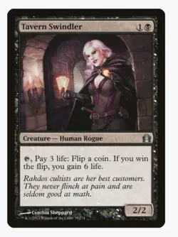 Tavern Swindler | MTG RTR | Human Rogue Coin Flip Lifegain EDH | LP - Image 1