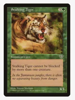 Stalking Tiger | MTG MIR Mirage | EDH Commander Cat Tribal Evasion | LP - Image 1