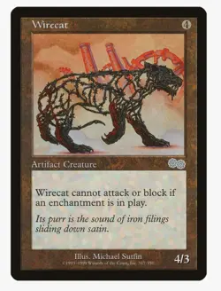 Wirecat | MTG USG | EDH Commander Artifact Creature Cat Tribal Old School | MP - Image 1