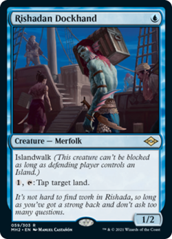 FOIL RISHADAN DOCKHAND mtg NM Modern Horizons 2 1 Rare - Image 1