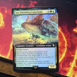 MTG Sin, Unending Cataclysm (Extended Art) Foil NM Commander: FIN Magic - Image 1