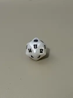 1x MTG Final Fantasy Bundle Crystal White Oversized D20 Die Dice counter - Image 1