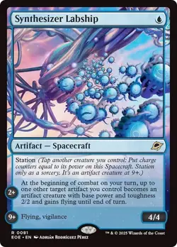 FOIL SYNTHESIZER LABSHIP mtg NM Edge of Eternities 1 Rare - Image 1