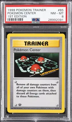 1999 POKEMON BASE SET 1ST EDITION #85 POKEMON CENTER PSA 8 - Image 1