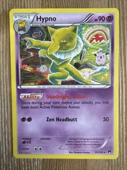 Hypno 51/122 Breakpoint Rare Non-Holo Pokemon TCG LP - Image 1
