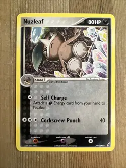 Pokemon TCG Nuzleaf EX Crystal Guardians 39/100 Regular Uncommon LP - Image 1