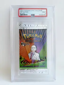200 Pokemon Gym Challenge 1st Edition - PSA 9 Booster Pack Sealed - Blaine - Image 1