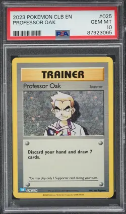 2023 Pokemon TCG Classic Collection Holo Professor Oak #25 PSA 10 GEM MINT - Image 1