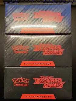 3x Pokemon TCG: SV DESTINED RIVALS Elite Trainer Box LOT - FACTORY SEALED - Image 5