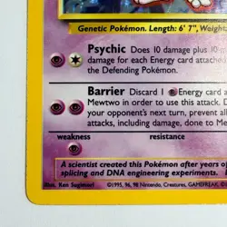 Pokemon TCG Mewtwo Base Set #10/102 WOTC Vintage 1999 Holo Rare - Image 4