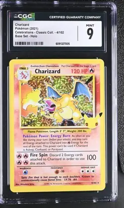 🔥🔥🔥 CGC 9 Charizard 4/102 Pokemon Celebrations Classic 2021 English - Image 1