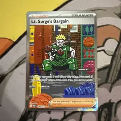 Lt. Surge's Bargain 185/132 Special Illustration Rare Pokemon Mega Evolution - Image 1