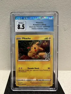 Pokemon TCG Pikachu Promo SWSH153 Holo Snowflake STAMP Near Mint CGC 8. 5 ❄! - Image 1