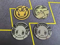 Pokemon TCG 4 Coin Lot - Pikachu & Eevee - Image 1