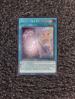 Yugioh! The Fallen & The Virtuous CH01-EN019 Secret Rare 1st Edition Near Mint - Image 1