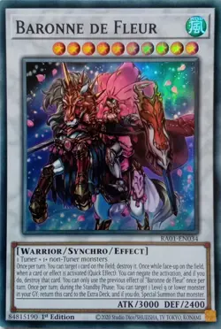 RA01-EN034 BARONNE DE FLEUR SUPER RARE 1ST EDITION YuGiOh CARD - Image 1