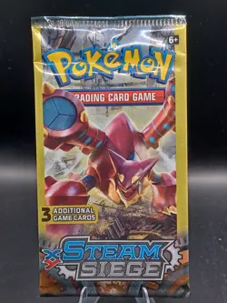 Pokemon TCG XY Steam Siege Mini Booster Pack (1 Pack-3 Cards) - Volcanion Art - Image 1