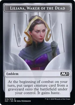 MTG {Liliana, Death Mage Emblem} - Core Set 2021 #T18 - Image 1