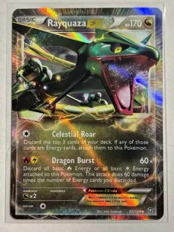 Rayquaza EX 85/124 - Dragons Exalted Holo Rare Pokemon Card - Image 1