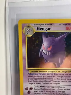 Pokemon TCG Gengar Fossil Holo Card 5/62 Unlimited Rare, LP Vintage - Image 4
