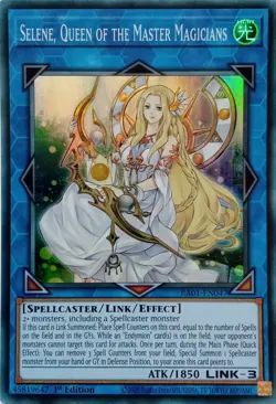 RA01-EN047 SELENE, QUEEN OF THE MASTER MAGICIANS SUPER RARE 1ST ED YuGiOh CARD - Image 1