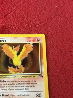 Moltres 12/62 Fossil Holo Wotc Pokemon Card 1999 Hp - Image 2