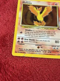 Moltres 12/62 Fossil Holo Wotc Pokemon Card 1999 Hp - Image 4