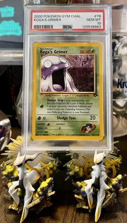 Pokemon Card Koga's Grimer 78/132 Gym Challenge WOTC 2000 Vintage PSA 10 - Image 1