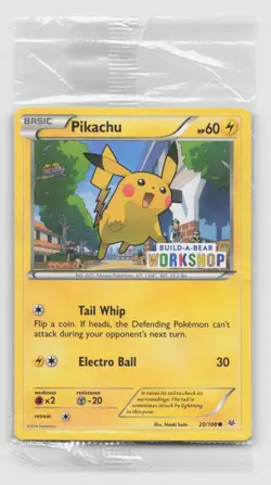 Pokemon Build-A-Bear Pikachu Card 20/108 Promo Sealed With Small Crease - Image 1